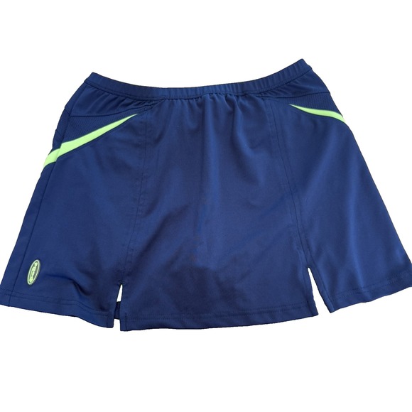 BOLLE Tennis Skirt Skort Womens Small Navy Yellow Pickleball Golf Athletic‎ - Picture 1 of 16